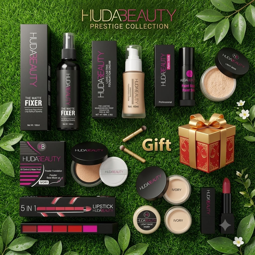 HudaBeauty Prestige Collection – 8-In-1 Premium Makeup Deal with Free Gift Box