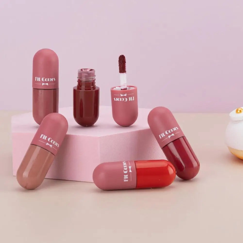KS-ONE 12 Pcs Mini Capsule Matte Lip Gloss Set – Hot Lips New Fashion Colors | Mirror Glam
