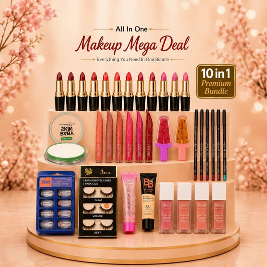 All-In-One Makeup Mega Deal | 10-in-1 Premium Beauty Bundle