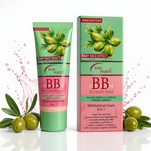 True Match BB Cream – Olive Nourishing | 6-in-1 Multifunction Cream