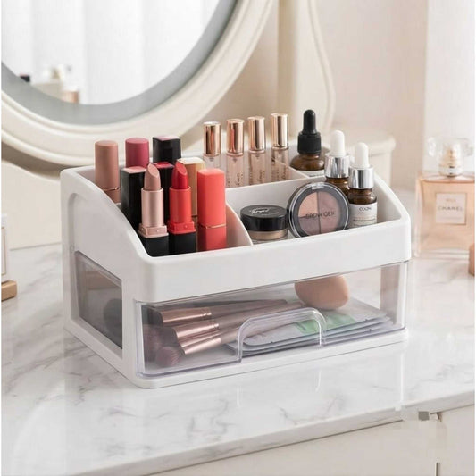 Multi-Functional Desk Organizer with Drawer | Cute Stationery & Makeup Storage Box