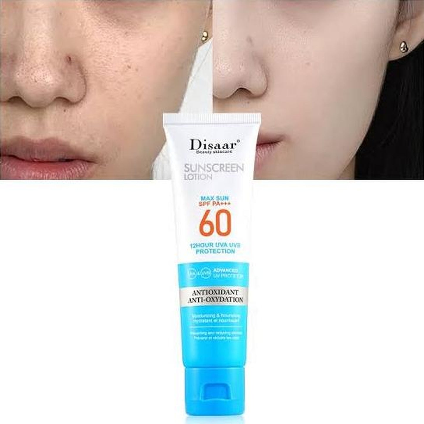 Disaar SPF 60 Ultra-Protection Sunblock Cream | Long-Lasting & Anti-Oxidation Formula