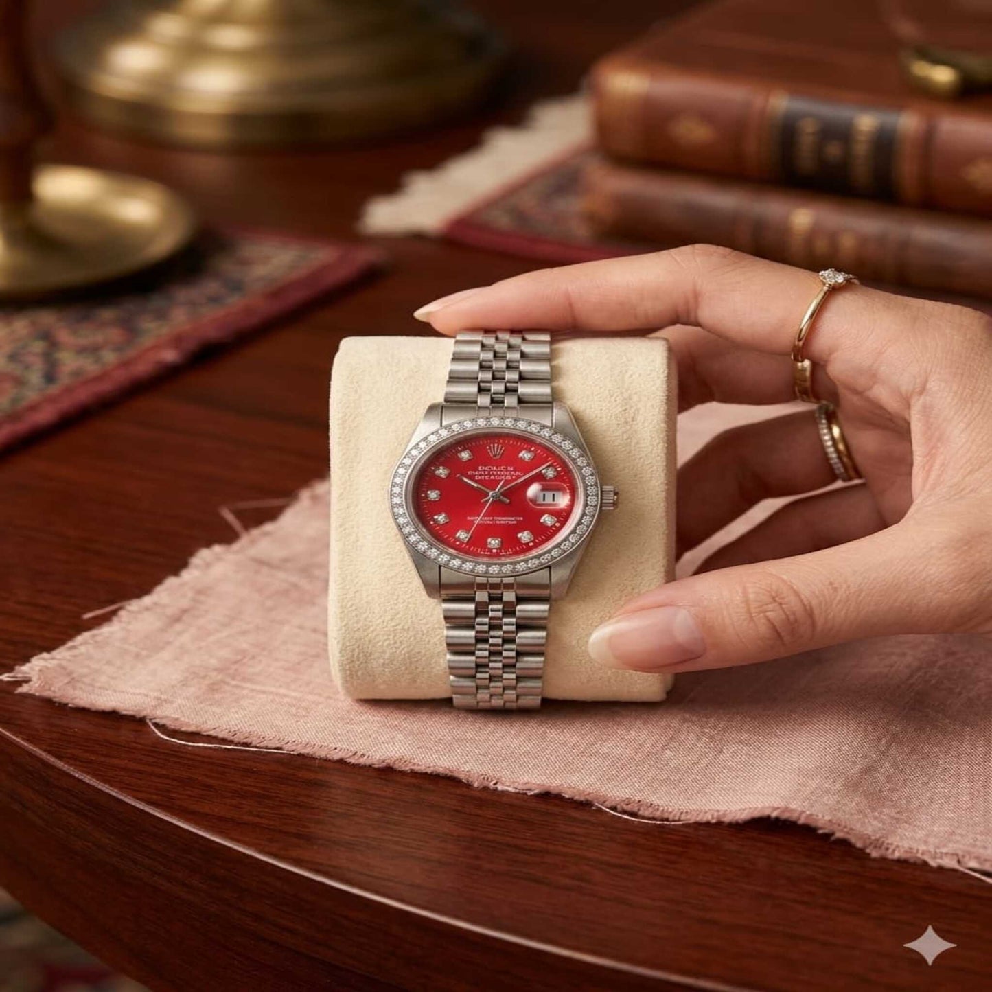 Premium Luxury Diamond Bezel Watch for Women – Classic Oyster Datejust Edition