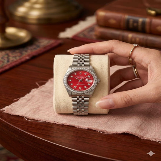 Premium Luxury Diamond Bezel Watch for Women – Classic Oyster Datejust Edition