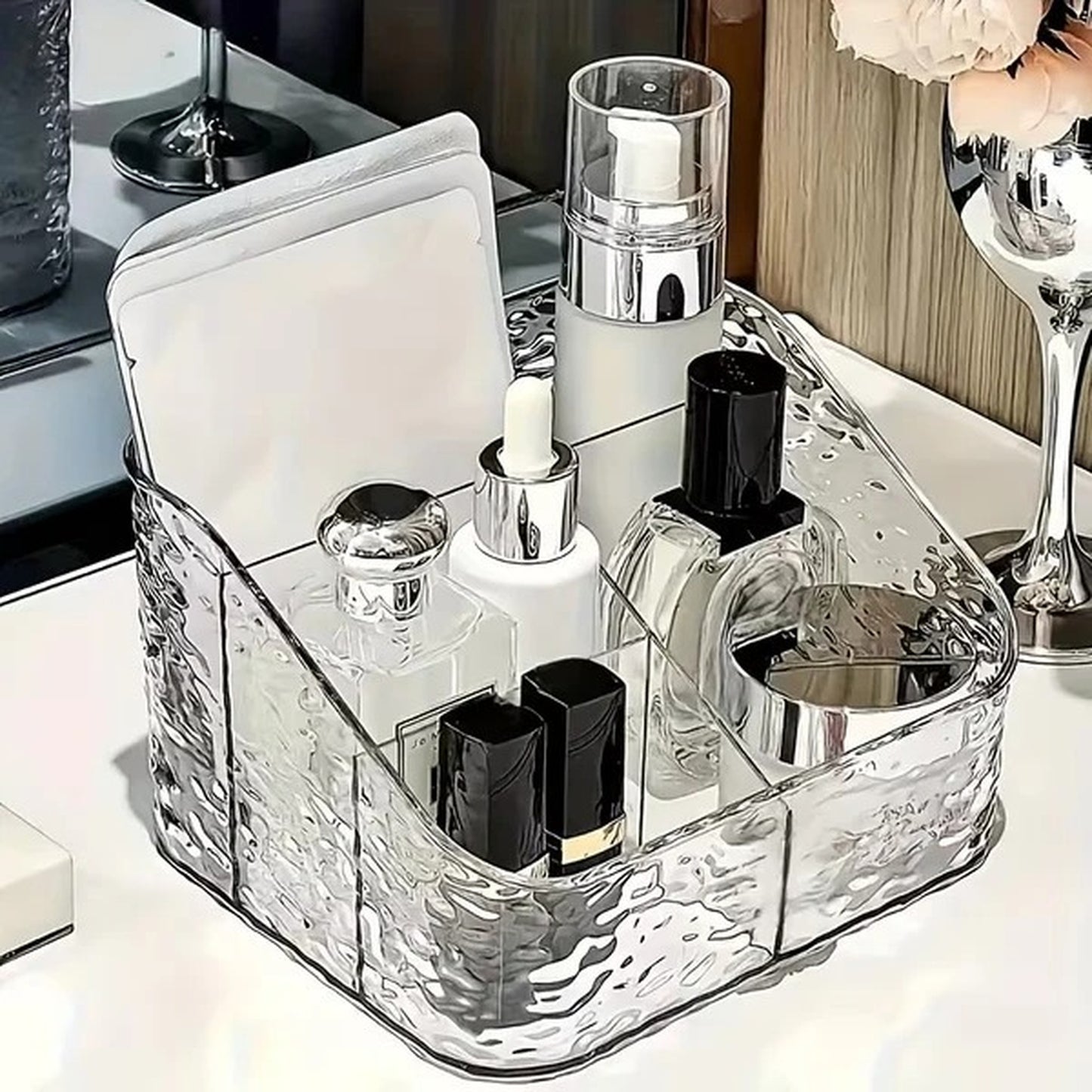 Elegant Clear Acrylic Cosmetic Storage Box