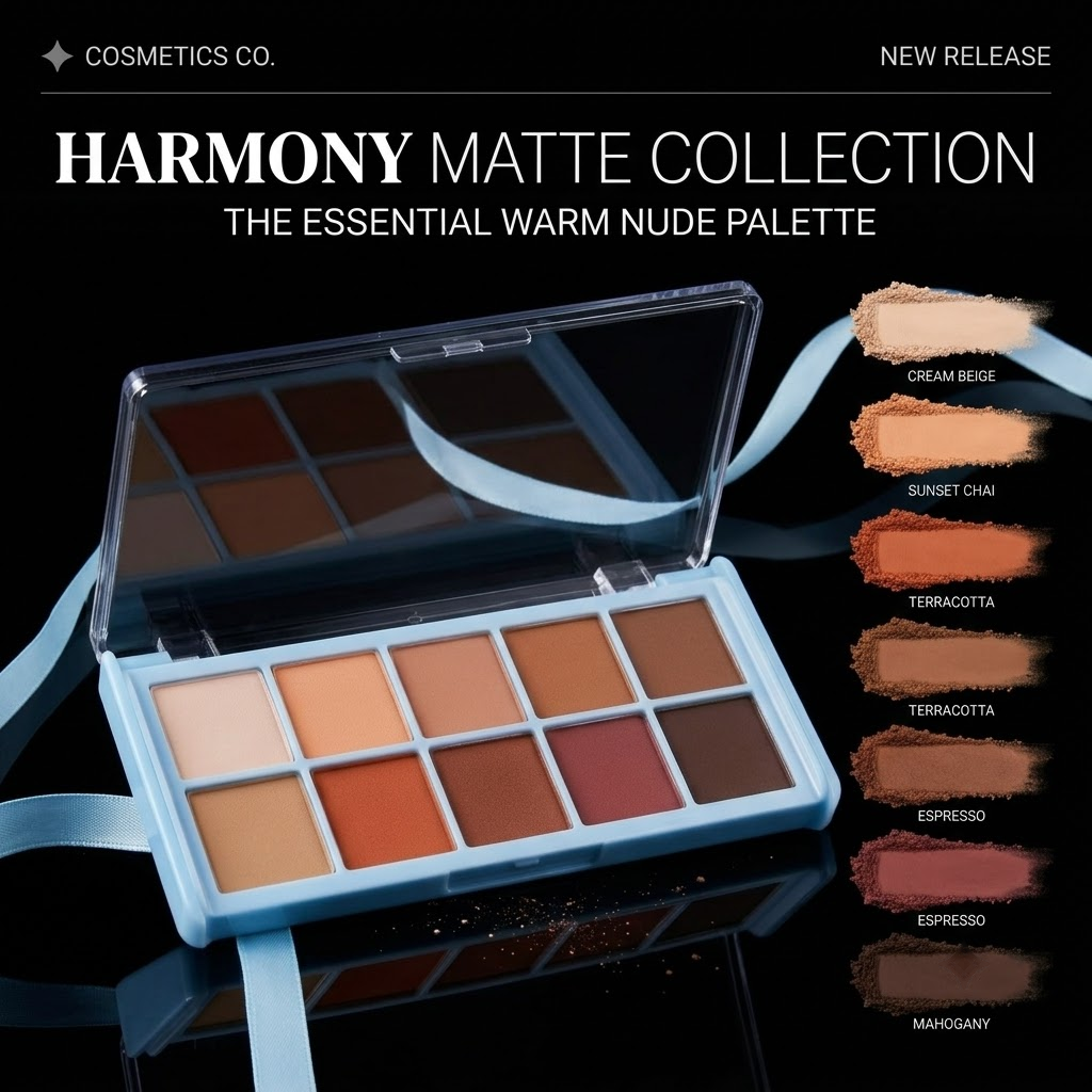 Harmony Matte Collection – The Essential Warm Nude Palette
