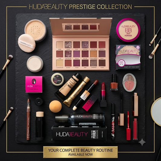 HudaBeauty Prestige Collection – Complete Beauty Routine Makeup Deal (Premium Edition)