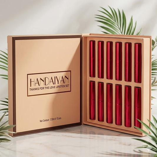 HANDAIYAN Thanks For The Love Matte Lipstick Set - Pack of 12 (2.5ml each)